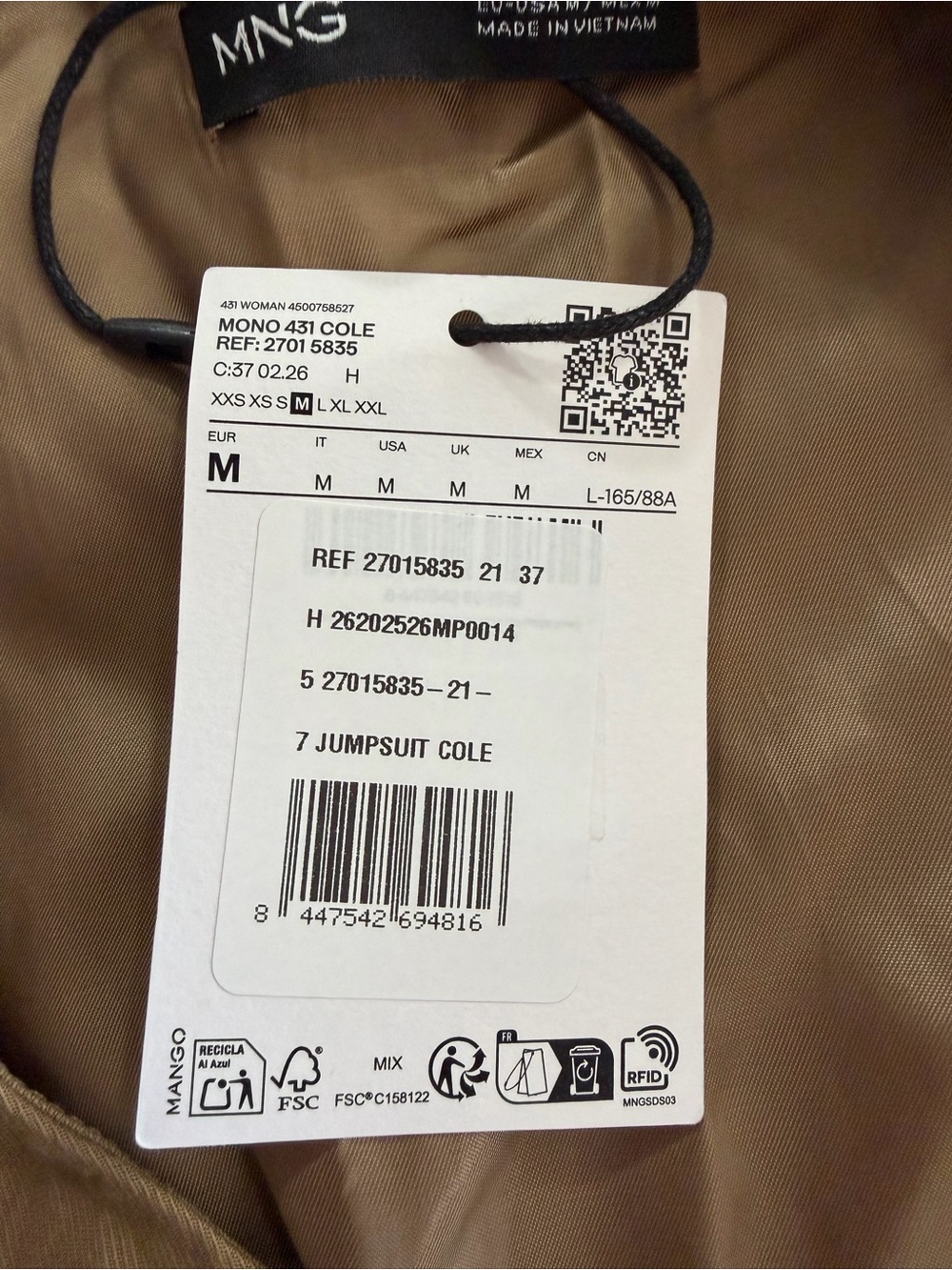 NWT Mango Cole Lyocell Combined Tailored Jumpsuit - Picture 9 of 10